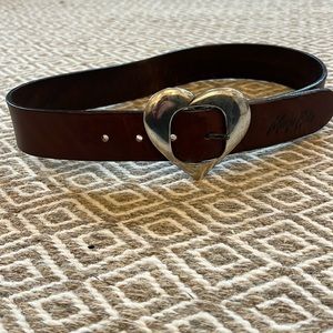 Mango leather brown belt